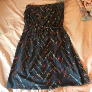 Massimo size small strapless multicolor dress